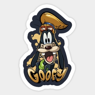 Goopy Dog Vintage Cartoon Sticker